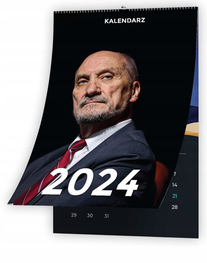 KALENDARZ ŚCIENNY 2024 MACIEREWICZ 13 STRON A4 - ERLI.pl