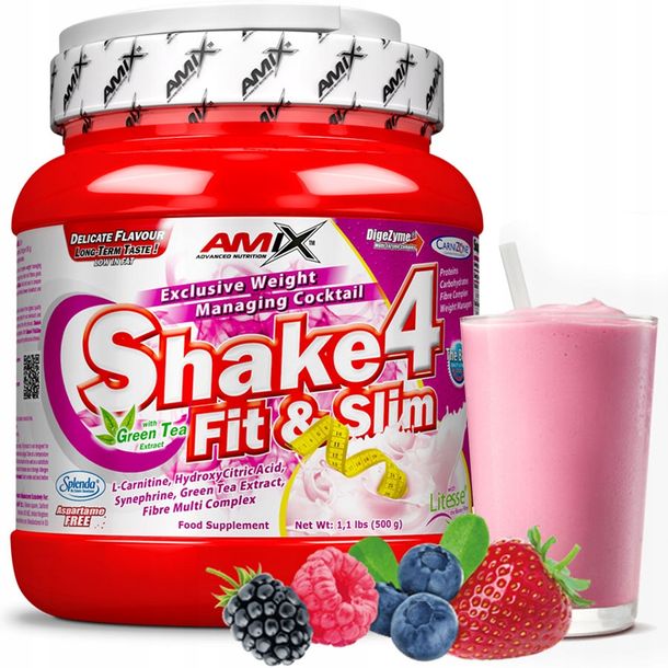 Zdjęcia - Spalacz tłuszczu Amix Nutrition - Shake 4 Fit&Slim 500g - redukcja 