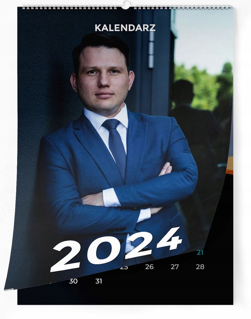 KALENDARZ ŚCIENNY 2024 MENTZEN 13 STRON A3 ERLI.pl