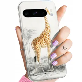 etui-do-google-pixel-8-pro-wzory-zyrafa-smieszne-sawanna-obudowa-pokrowiec
