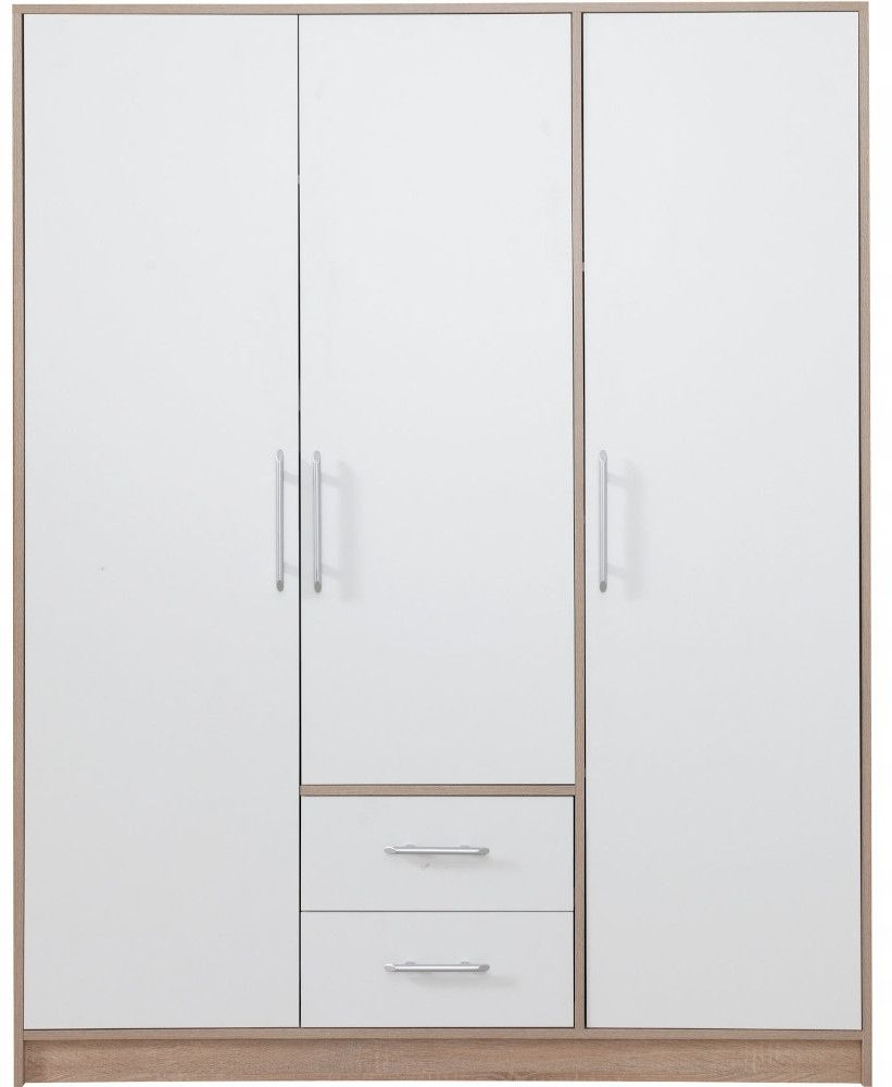 Szafa duża garderoba do przedpokoju 150 cm biała – 140061942 - ERLI.pl