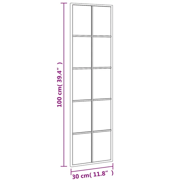 lustro-scienne-czarne-30x100-cm-prostokatne-zelazo-stan-nowy