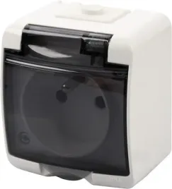 karlik-junior-bialy-gniazdo-natynkowe-pojedyncze-ip54-ghe-1d