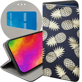 etui-z-klapka-do-samsung-galaxy-m52-5g-wzory-ananas-owoce-egzotyczne-case