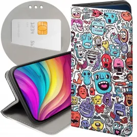etui-do-samsung-galaxy-m52-5g-wzory-doodle-zwierzeta-potwory-rysunki-case