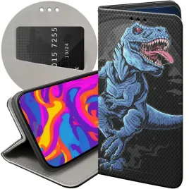 etui-do-samsung-galaxy-m52-5g-wzory-dinozaury-reptilia-prehistoryczne-case