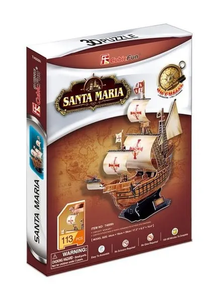 puzzle-3d-zaglowiec-santa-maria-kolekcja-puzzle-3d