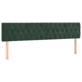 zaglowki-do-lozka-2-szt-ciemnozielone-90x7x78-88-cm-aksamit