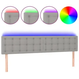 zaglowek-do-lozka-z-led-jasnoszary-200x5x78-88-cm-tkanina