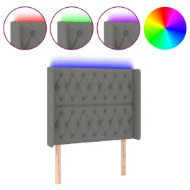 zaglowek-do-lozka-z-led-ciemnoszary-93x16x118-128-cm-tkanina