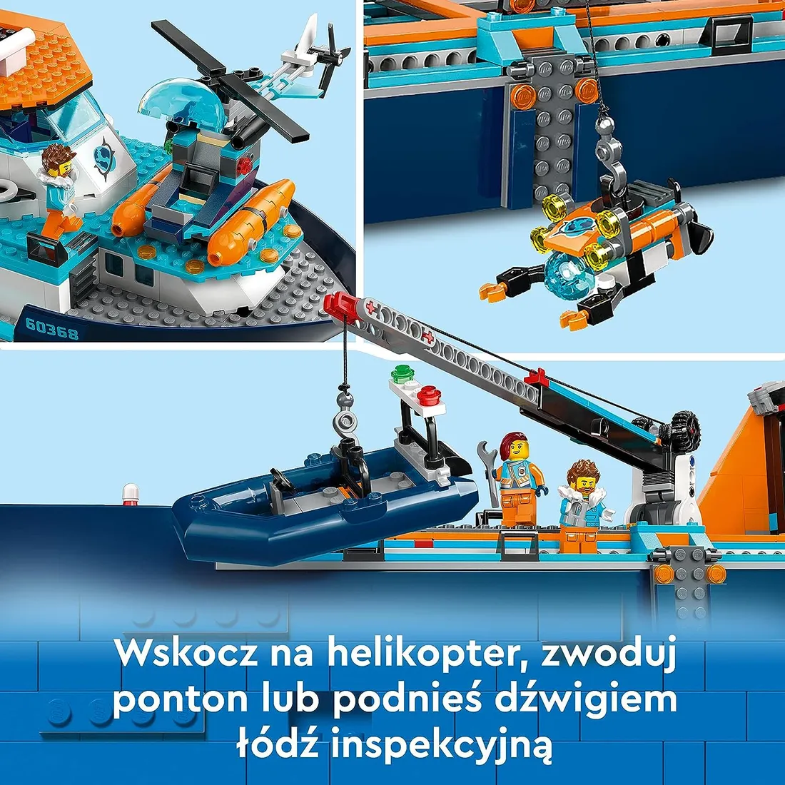 LEGO CITY 60368 Łódź badacza Arktyki statek badawczy – 163020048 - ERLI.pl
