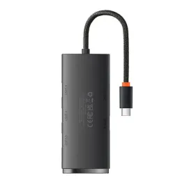 hub-4w1-baseus-lite-series-usb-c-do-4x-usb-3-0-usb-c-25cm-czarny
