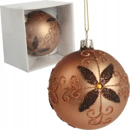 bombka-szklana-dekorowana-8cm-brazowa-brokatowa
