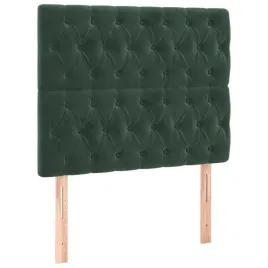 zaglowki-do-lozka-2-szt-ciemnozielony-100x7x78-88cm-aksamit