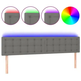 zaglowek-do-lozka-z-led-ciemnoszary-160x5x78-88-cm-tkanina