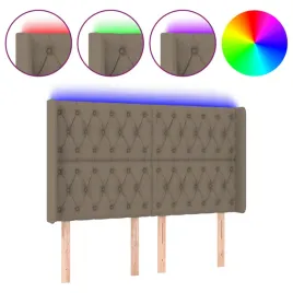 zaglowek-do-lozka-z-led-taupe-163x16x118-128-cm-tkanina