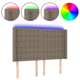 zaglowek-do-lozka-z-led-taupe-147x16x118-128-cm-tkanina