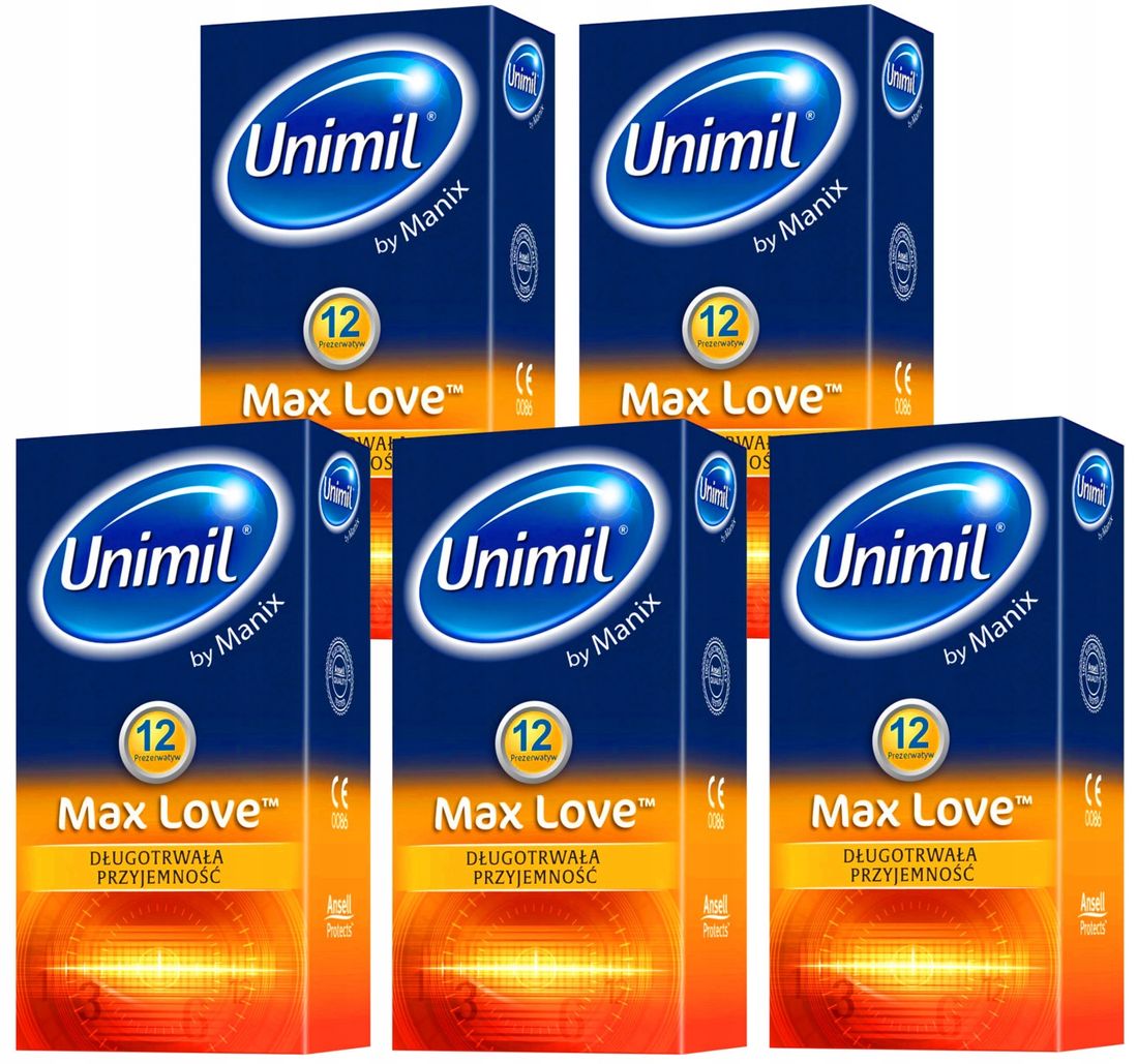 Prezerwatywy Unimil Max Love Opóźniające 60 Szt Erlipl 