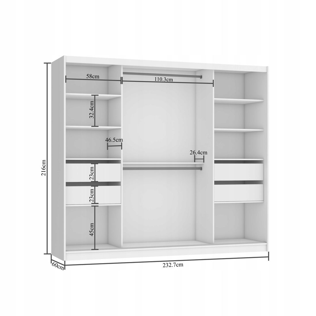 szafa-przesuwna-z-lustrem-szuflady-232-cm-stan-nowy