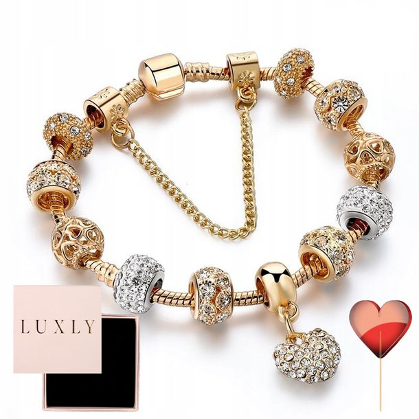 BRANSOLETKA DAMSKA ZŁOTA MODUŁOWA DO CHARMS 585-Zdjęcie-0