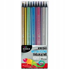kredki-szkolne-kidea-trojkatne-metaliczne-10-kolorow