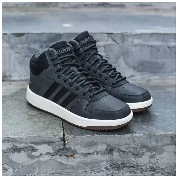 エビ BUTY ZIMOWE ADIDAS MĘSKIE HOOPS 2.0 MID SPORTOWE WYSOKIE