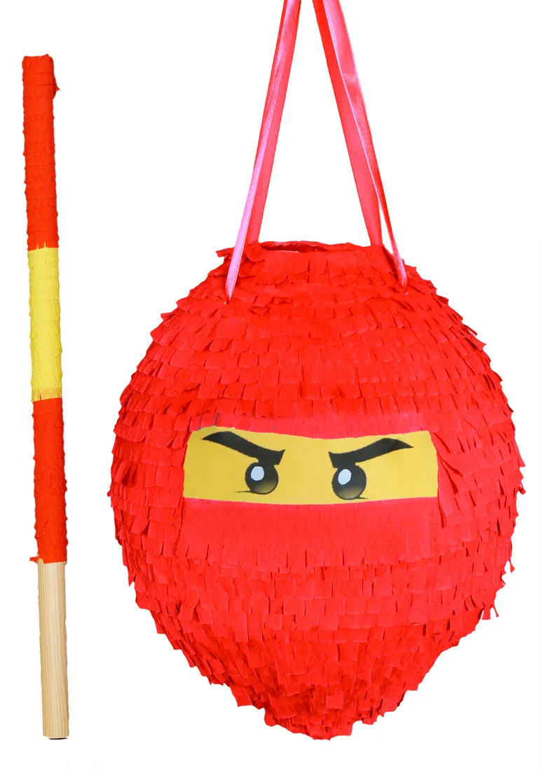 piniata-czerwony-ninjago-lego-xl-kij-elementy-zestawu-piniata-kij-do-rozbijania-piniaty