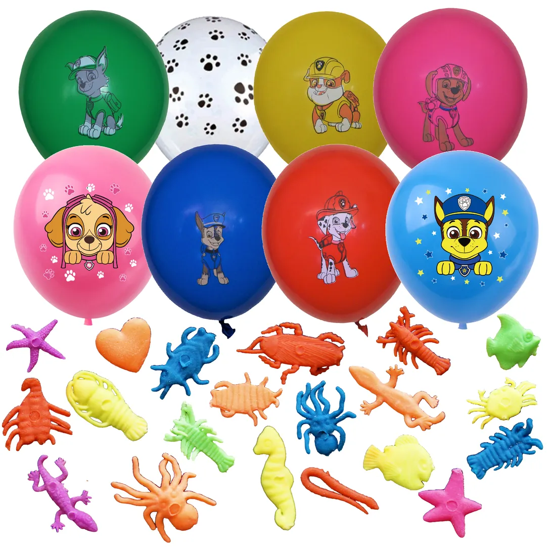 wypelnienie-piniaty-zestaw-psi-patrol-balony-i-zwierzaczki-elementy-zestawu-balony
