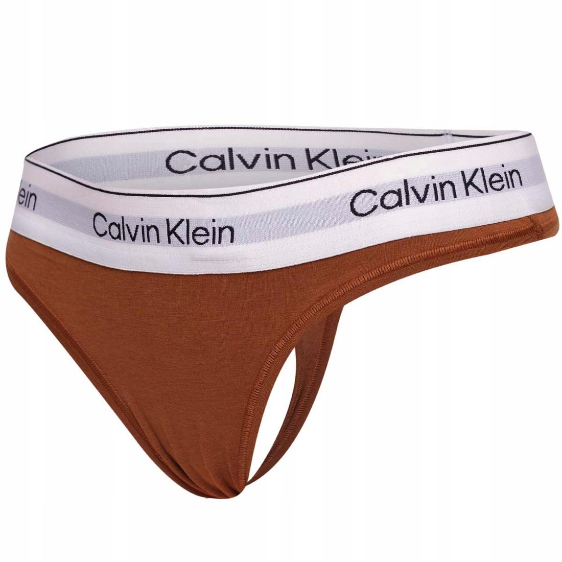 CALVIN KLEIN MAJTKI DAMSKIE STRINGI BRĄZOWE r. L - ERLI.pl