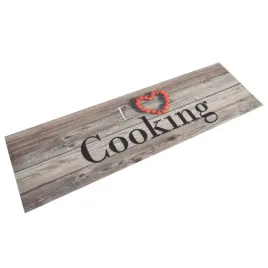 dywanik-kuchenny-wzor-z-napisem-cooking-szary-45x150-cm