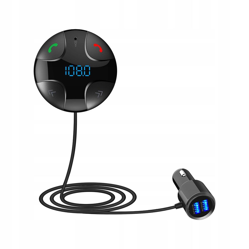 Transmiter FM 2xUSB Bluetooth 2,4A MP3 Rozmowy