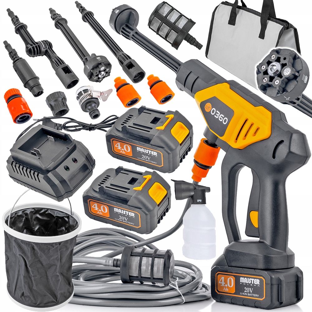 MYJKA CIŚNIENIOWA AKUMULATOROWA BEZPRZEWODOWA 2x 4AH 20V TORBA