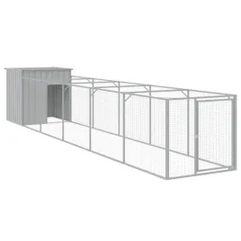 buda-dla-psa-z-wybiegiem-jasnoszara-110x609x110-cm-stal