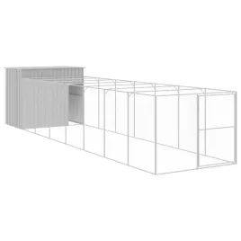 buda-dla-psa-z-wybiegiem-jasnoszara-214x865x181-cm-stal