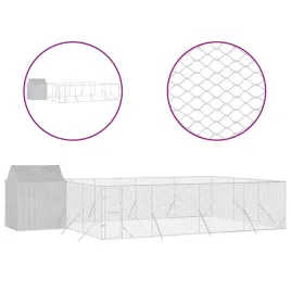 kojec-dla-psa-z-dachem-srebrny-10x6x25m-stal-galwanizowana