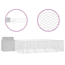 kojec-dla-psa-z-dachem-srebrny-6x6x25-m-stal-galwanizowana