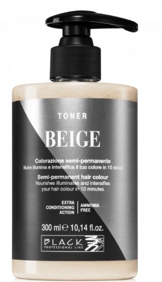 Zdjęcia - Farba do włosów ﻿BLACK Toner do włosów BEIGE Beżowy 300ml