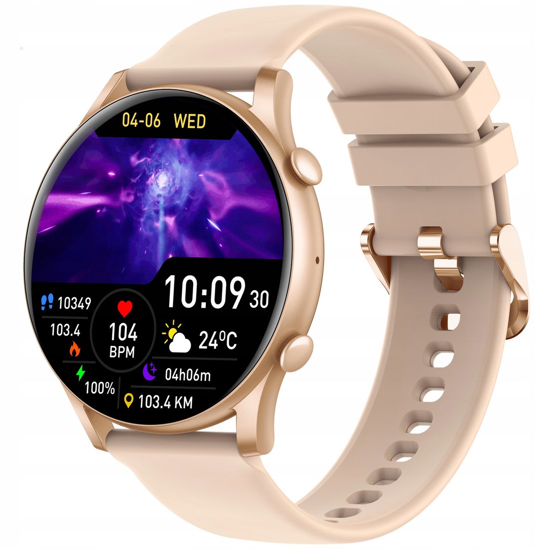 Zegarek Damski Smartwatch Z Oty Z Ci Nieniomierzem Rozmowy Paski Menu Pl Erli Pl