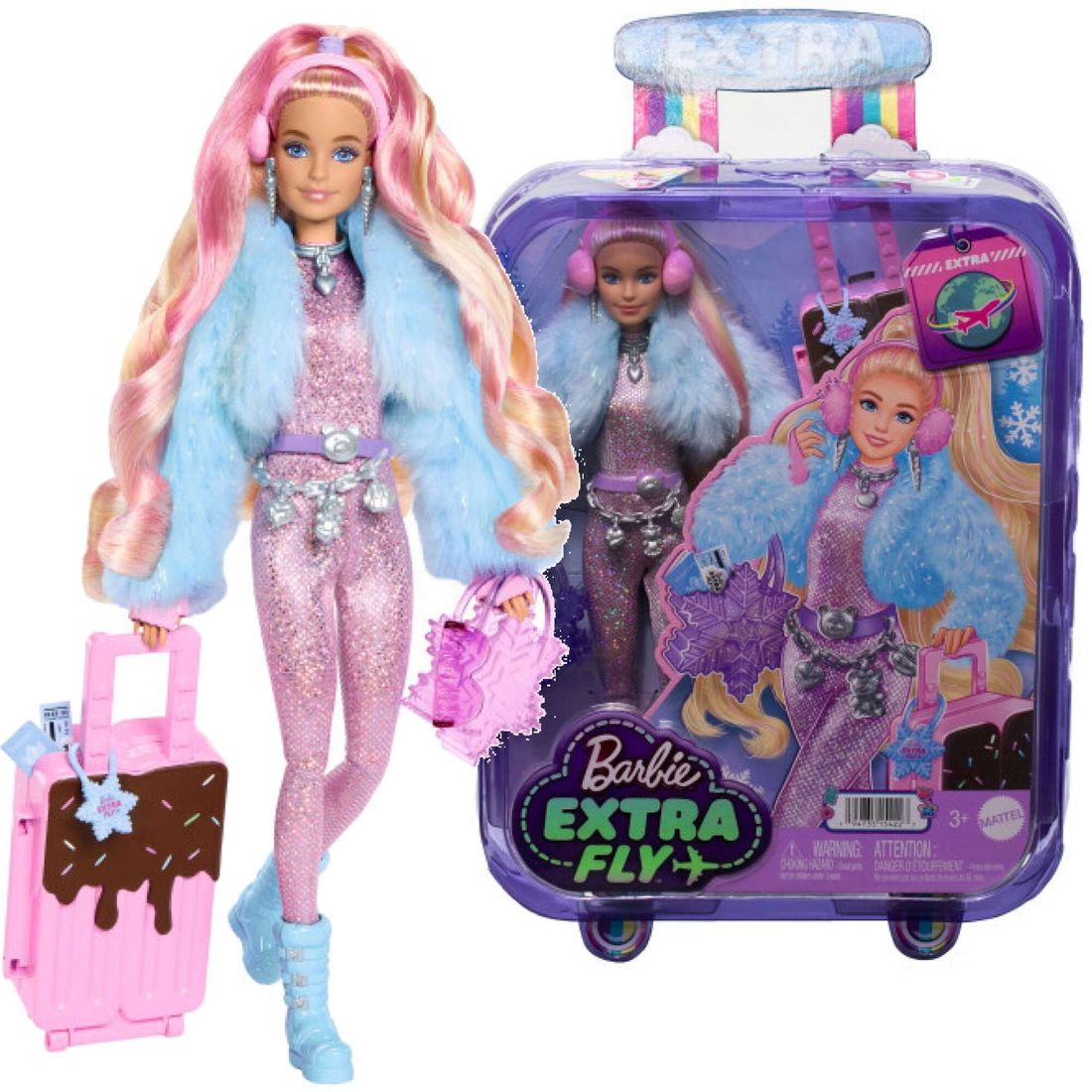 Barbie Zestaw Lalka Kolekcjonerska Zimowa Laleczka Akcesoria Extra Fly Erli Pl