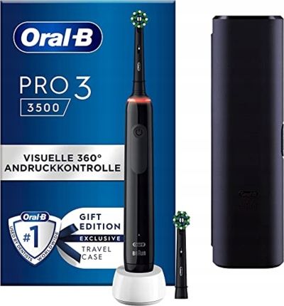 Oral-B PRO 3 3500 Black Edition with travel case