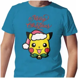 koszulka-meska-t-shirt-swiateczna-2xl-merry-christmas-pikachu-jakosc