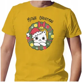 koszulka-meska-t-shirt-swiateczna-2xl-kot-w-czapce-mikolaja-jakosc