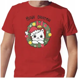 koszulka-meska-t-shirt-swiateczna-m-kot-w-czapce-mikolaja-jakosc