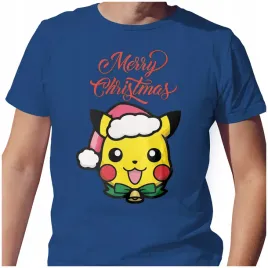koszulka-meska-t-shirt-swiateczna-xl-merry-christmas-pikachu-jakosc