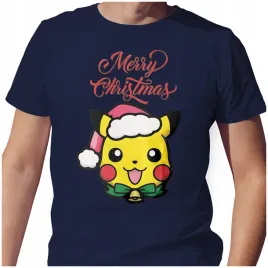 koszulka-meska-t-shirt-swiateczna-m-merry-christmas-pikachu-jakosc