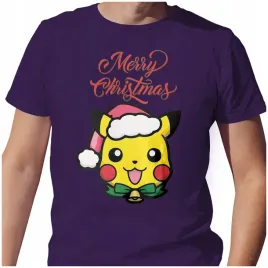 koszulka-meska-t-shirt-swiateczna-2xl-merry-christmas-pikachu-jakosc
