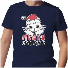 koszulka-meska-t-shirt-swiateczna-m-merry-catmas-kot-w-czapce-jakosc