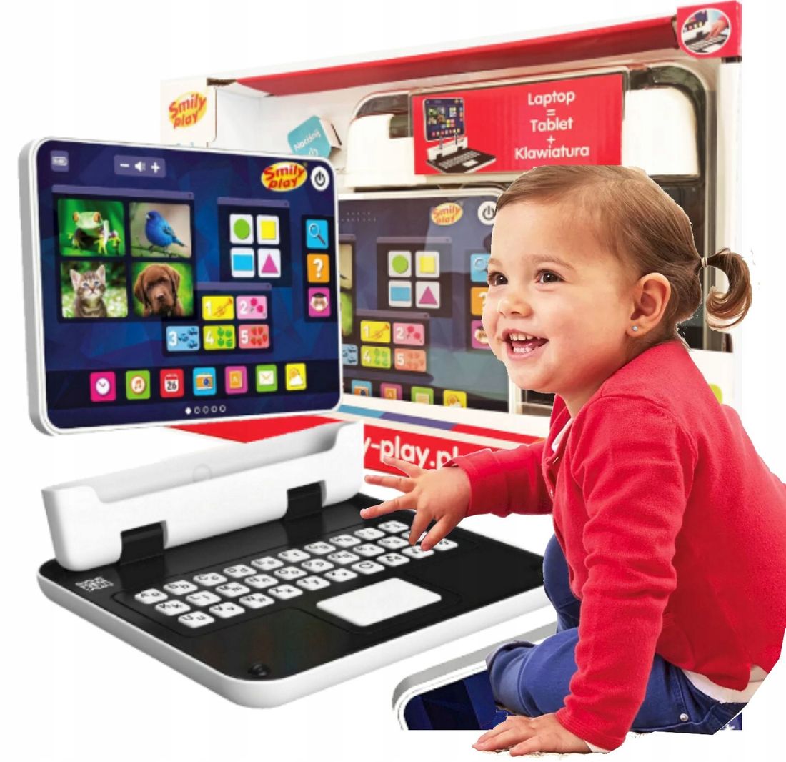 INTERAKTYWNY EDUKACYJNY LAPTOP TABLET 2W1 SMILY PLAY - Do Nauki PO ...