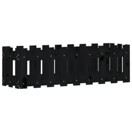 rabata-ogrodowa-z-plotkiem-czarna-100x30x30cm-drewno-sosnowe