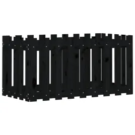 rabata-ogrodowa-z-plotkiem-czarna-100x50x50cm-drewno-sosnowe